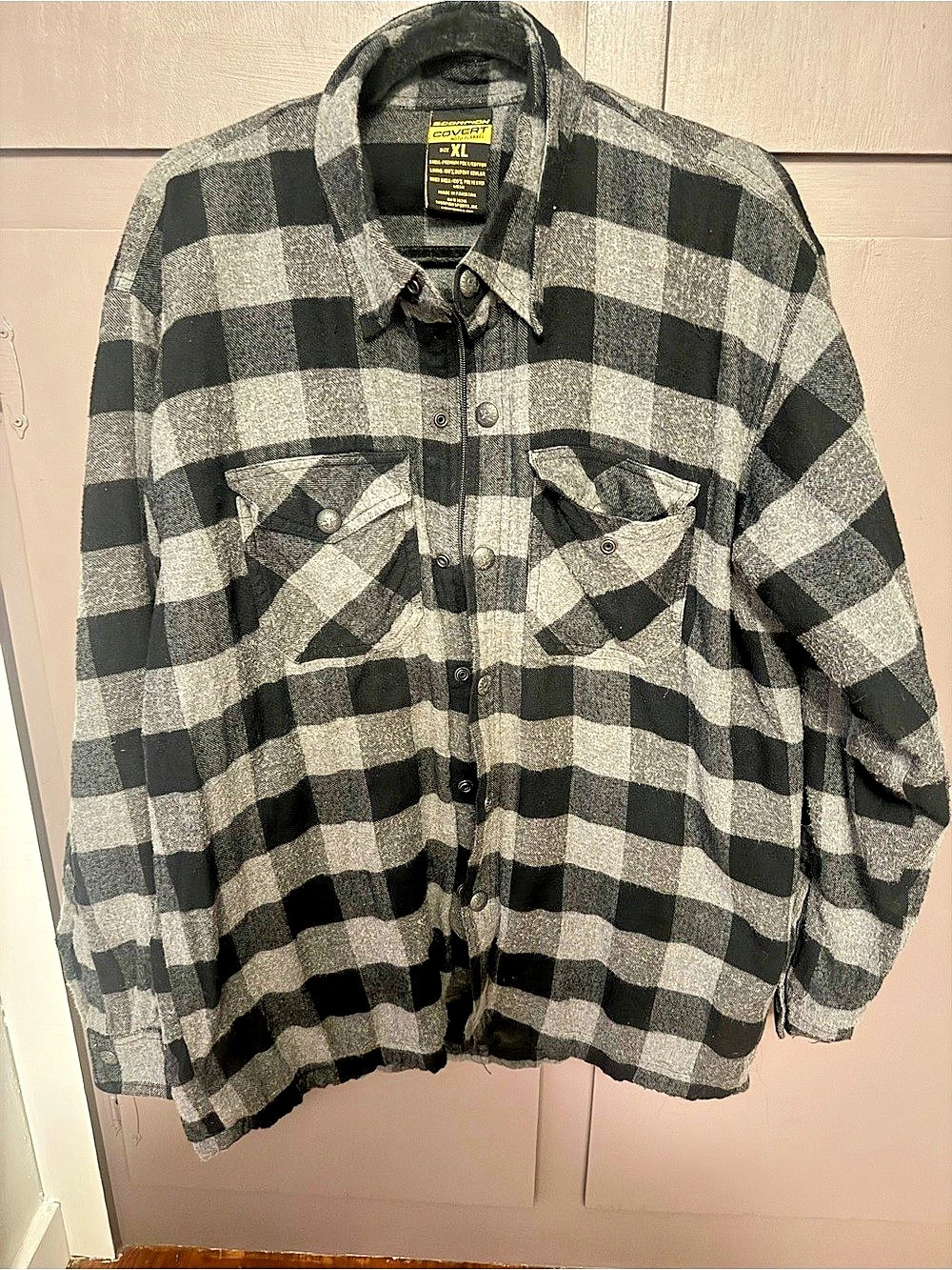 Scorpion EXO Covert Moto Flannel Kevlar Lined Motorcycle Riding Shirt Men's XL